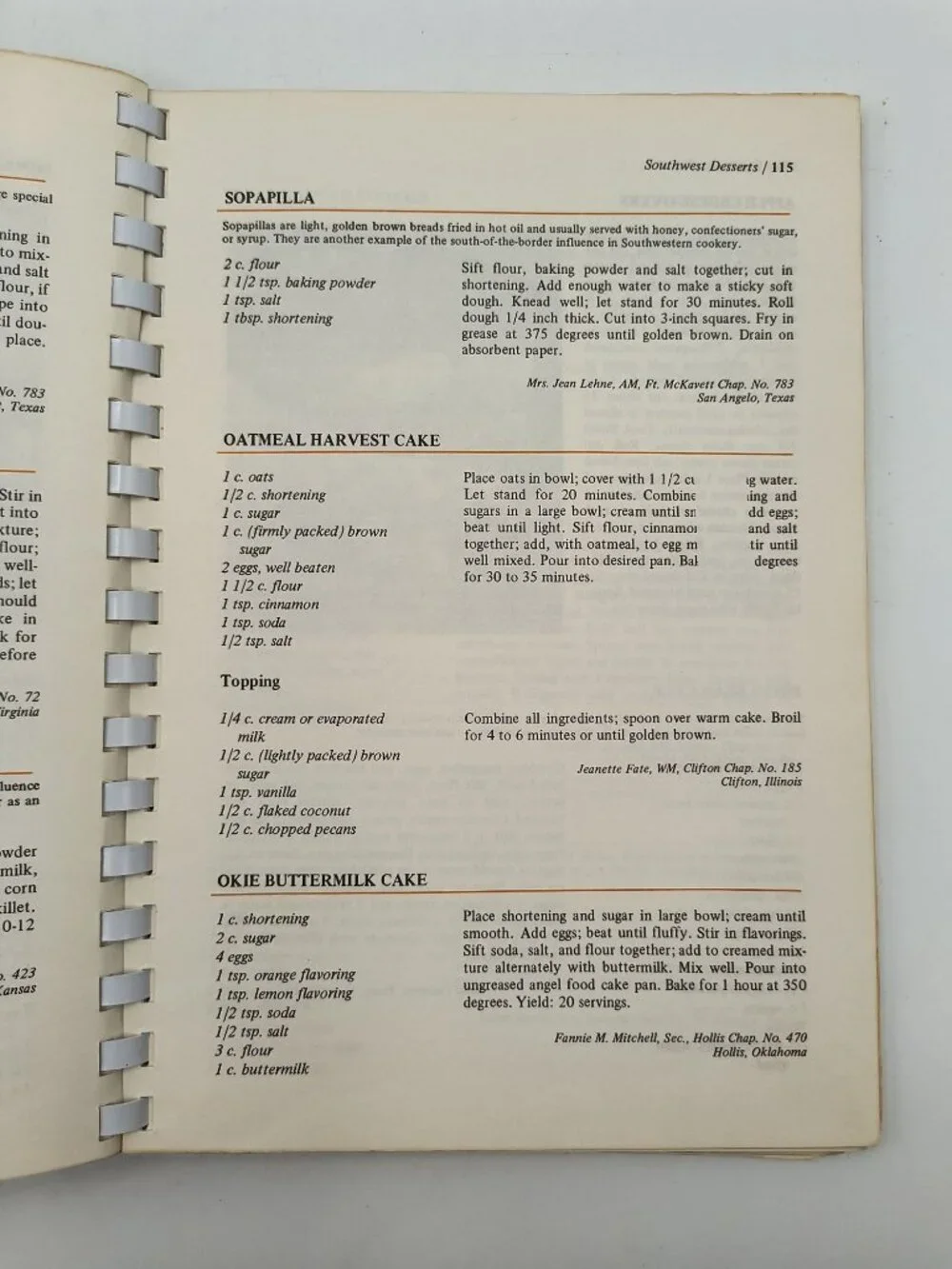 Favorite Eastern Star Recipes American Cooking 1971 Vintage Spiral-Bound Cookboo